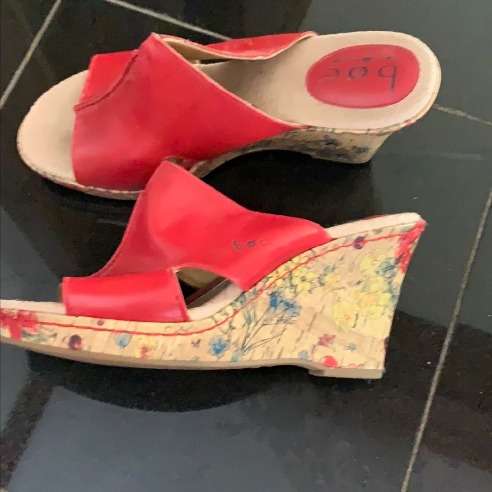 B.O.C. Born Concept Red Wedge Sandal